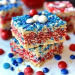 Red, White and Blue Crispy Rice Treats